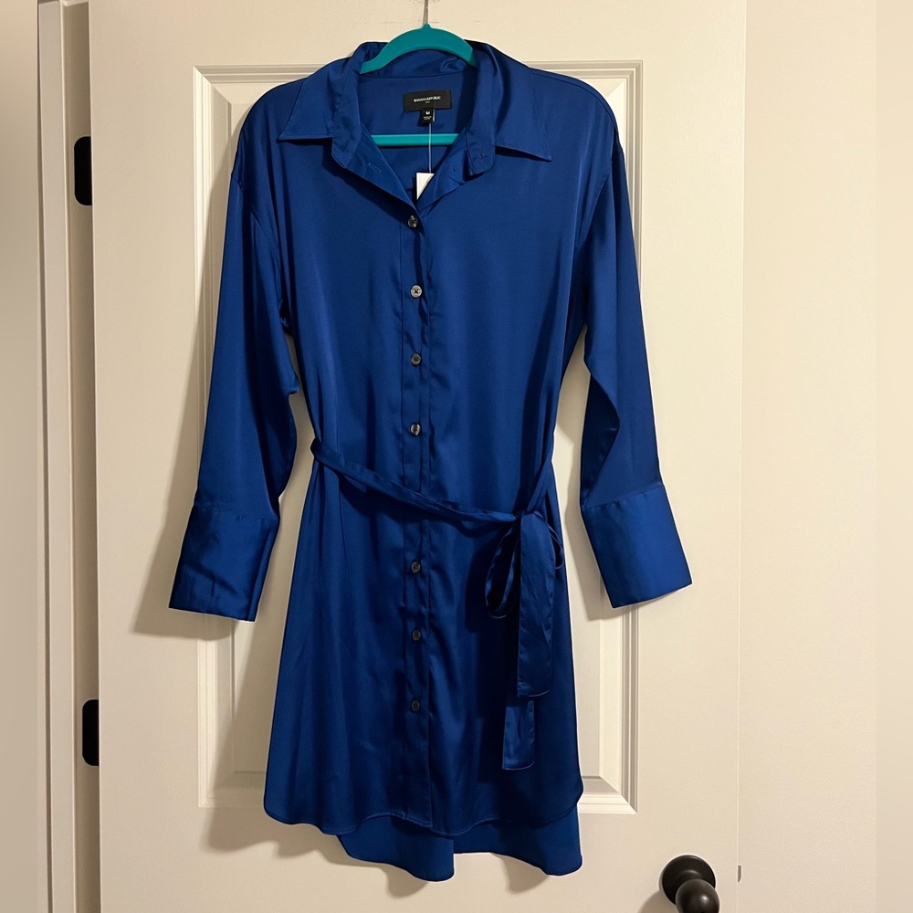 Banana Republic Royal Blue Long Sleeve Dress